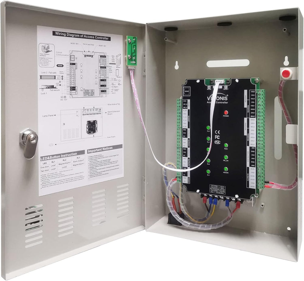 Visionis 4 Door Network Access Control Panel, TCP/IP, Software, Cabinet