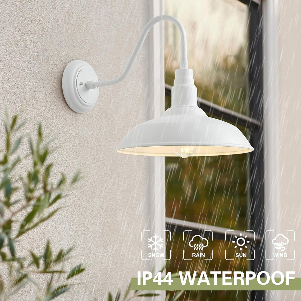 10" Outdoor Barn Lights for Farmhouse, Gooseneck Outdoor Light in Matte ...