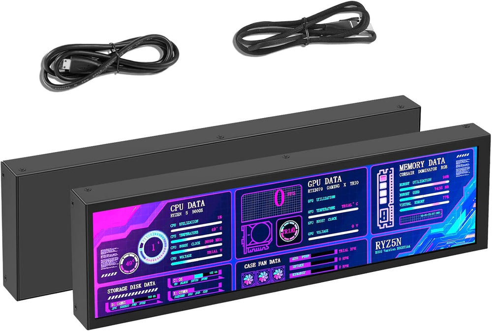 8.8 Inch PC Temperature Display, PC Sensor Panel Display, Computer Temp Monitor