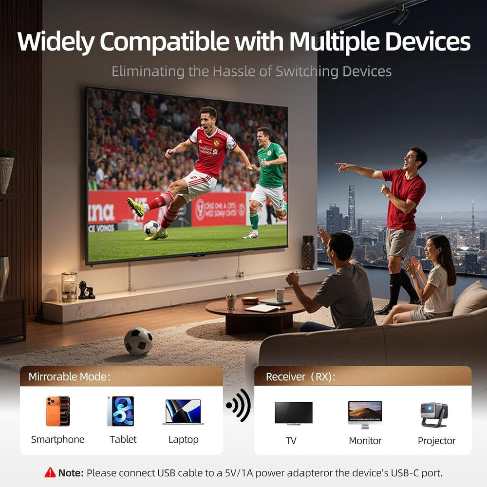 llano T1 Wireless HDMI Transmitter Adapter, Streaming Media Video/Audio/File