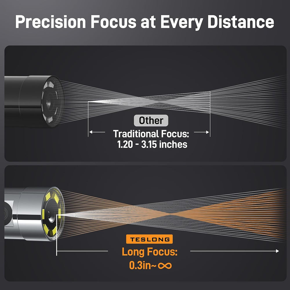 Teslong Dual Lens 4-Way Articulating Borescope for Wall Engine Inspection