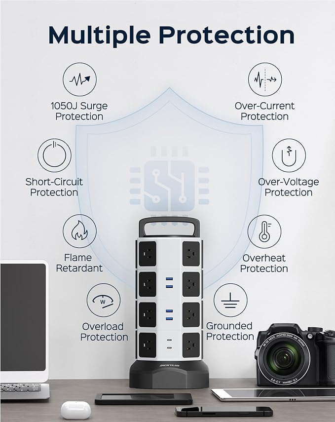 Power Strip Tower Surge Protector