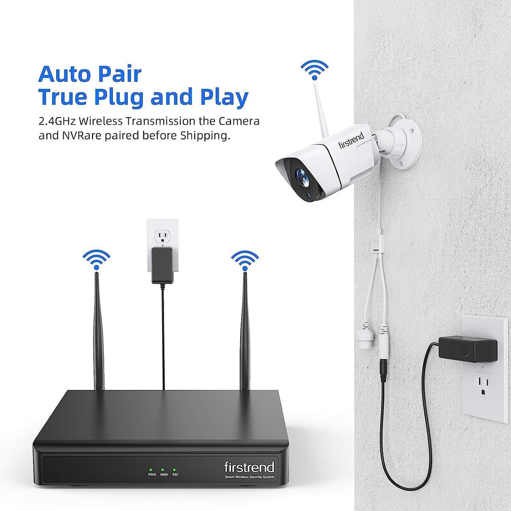 Wireless Security Camera System with 3TB HDD,8 CCTV Bullet Cameras