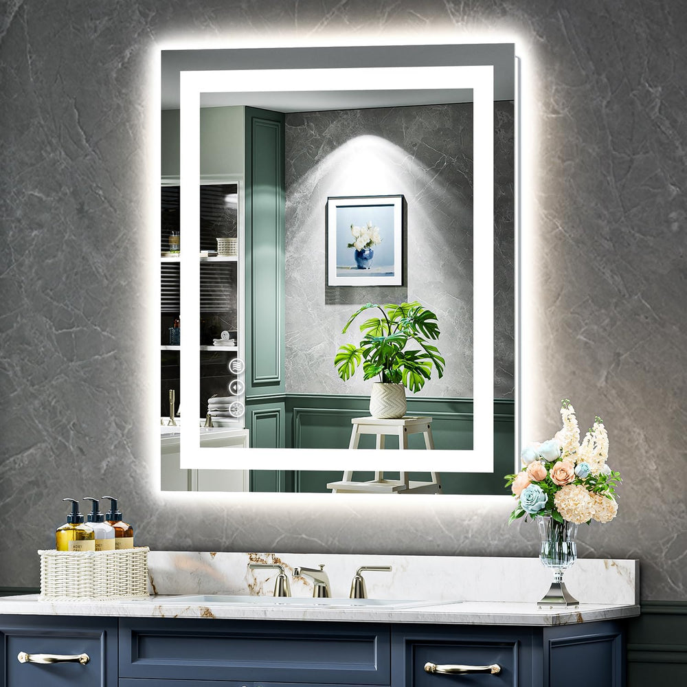 YEELAIT 28x32 Inch LED Bathroom Mirror