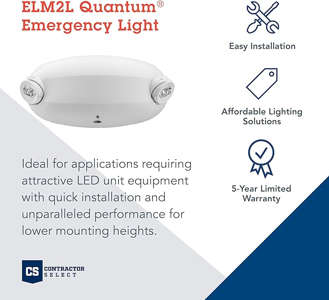 Lithonia Lighting Quantum Emergency Light, Contemporary Commercial LED
