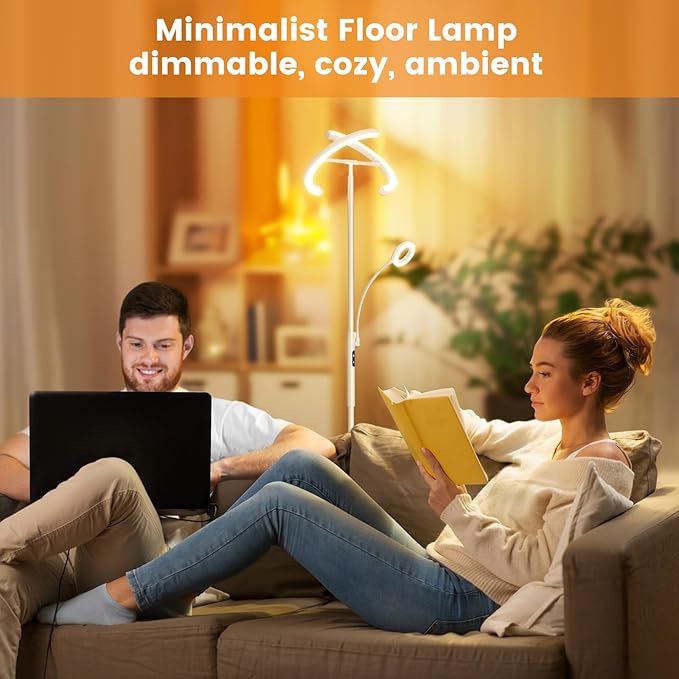 SIBRILLE White LED Floor Lamp