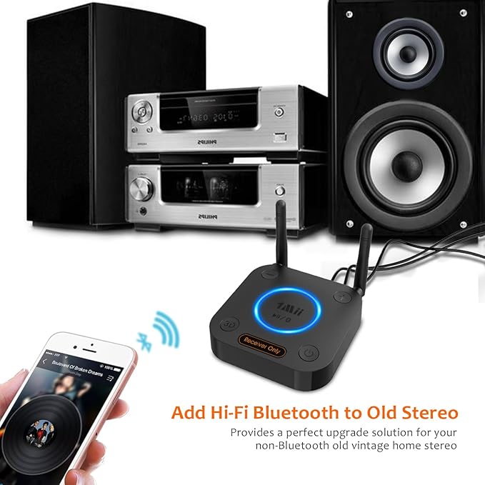 1Mii B06Pro Long Range Bluetooth Receiver, HiFi Wireless Audio Adapter