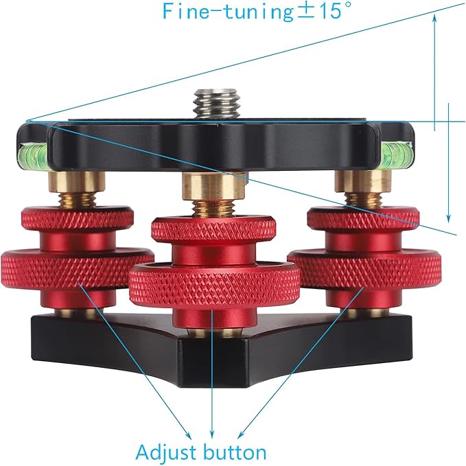 Tripod Leveler Stand with +/-5 Degree Precision Adjustment Bracket