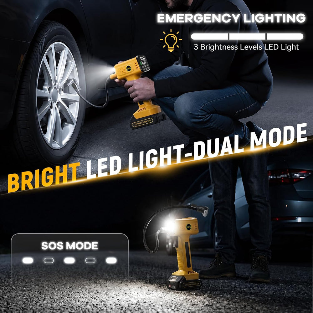 Tire Inflator Portable Air Compressor, Cordless Tire Inflator