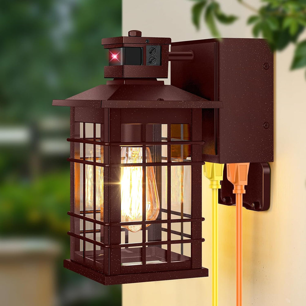 Porch Light with GFCI Outlets, Waterproof Outside Wall Lantern Sconce 3