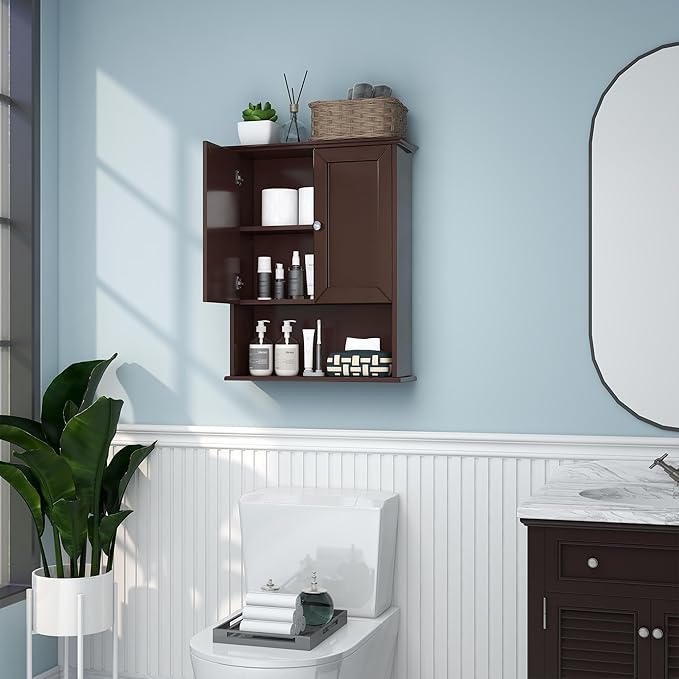 Bathroom Wall Cabinet Expresso Over Toilet Storage