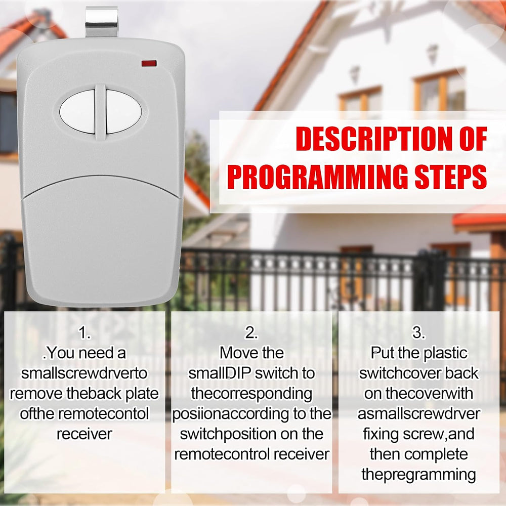 Kingdder 4 Pcs 2 Channel Gate Opener Compatible with Multicode Linear