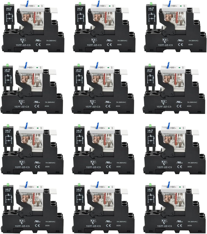 12 Pcs 8Amp Mini Relay Switch UL Listed DPDT