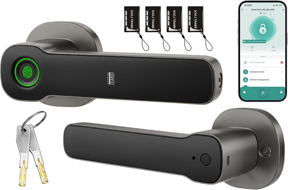 Keyless Entry Door Lock with Keypad, Smart Electronic Door Knob for Bedroom