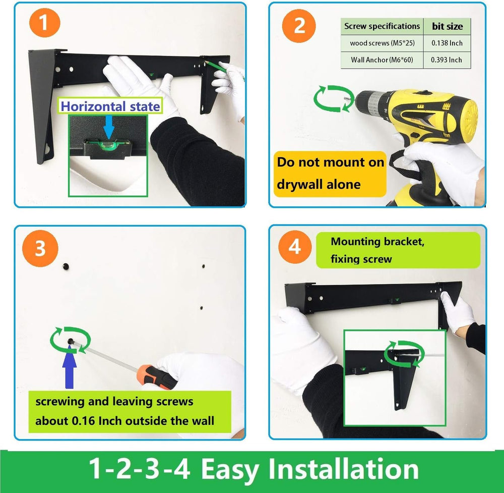 4U19 Inch Vertical Wall Mount Patch Panel Bracket Heavy Duty