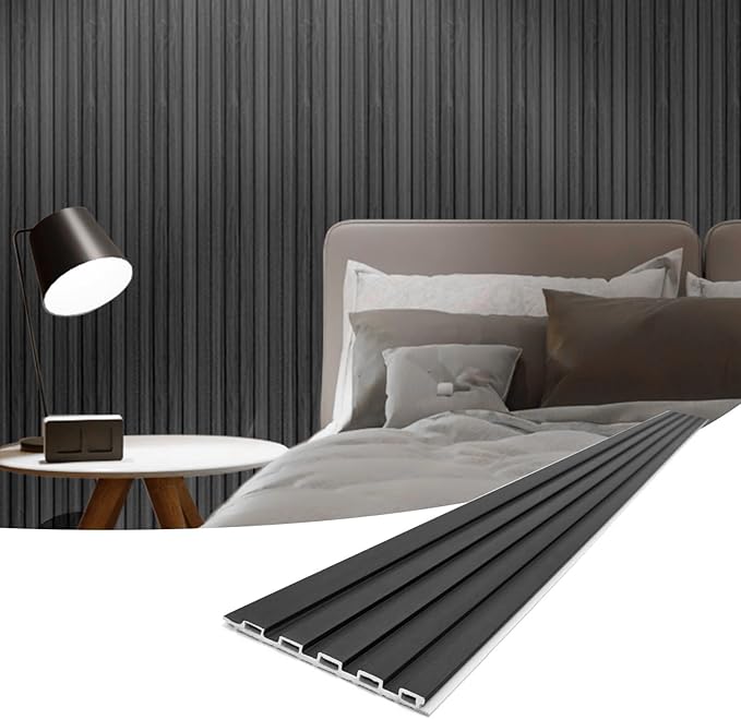 Art3d Slat Wall Panels, WPC Soundproof 3D Wall Paneling (8-Pack)