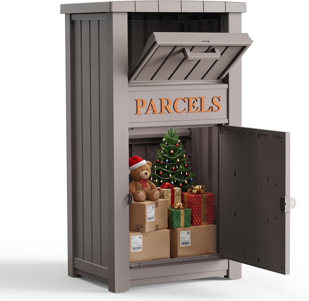Package Delivery Boxes for Outside, 130 Gallon Deck Boxes for Outdoor