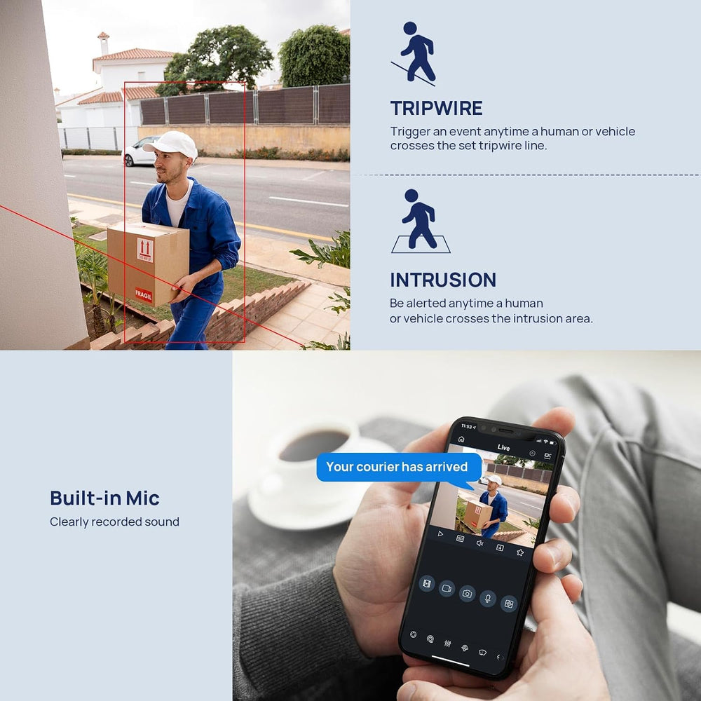 VIKYLIN 4K 8MP IP POE Security Camera,DMSS/SmartPss Lite