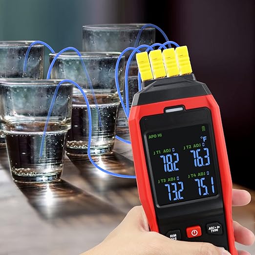 Thermocouple Thermometer Data Logger 4 Channels Digital K Type Thermometer