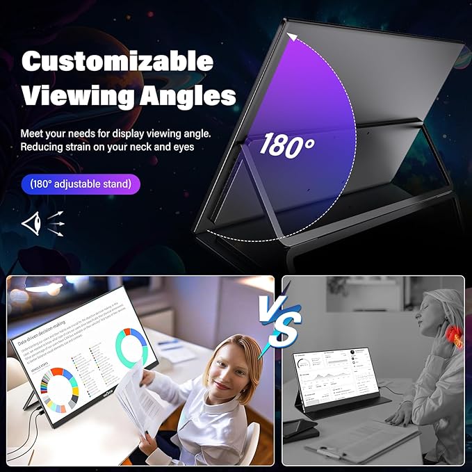 InnoView 23.8 Inch 2K 100Hz Large Portable Monitor ∆E<2 100% sRGB Fast IPS