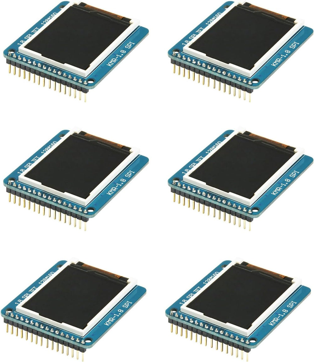 hiBCTR 6-Pack 1.8-Inch ST7735R SPI 128 * 160 TFT LCD Display Module