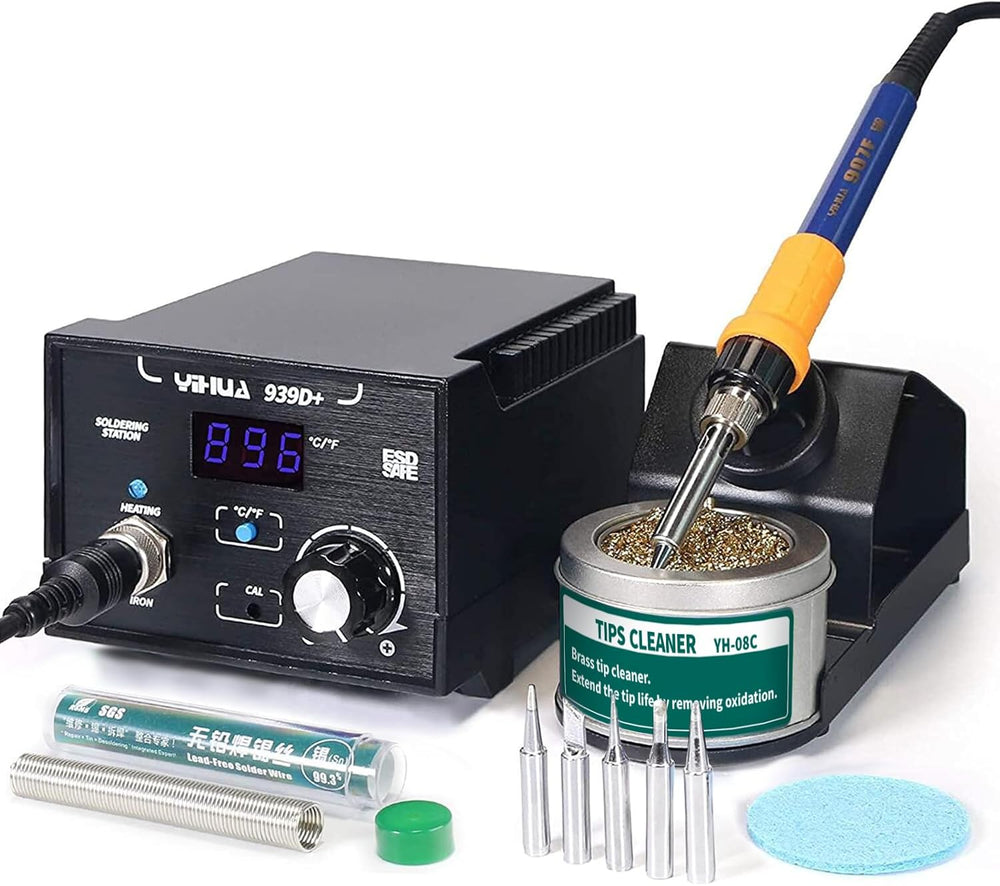 YIHUA 939D+ Digital Soldering Station, 75 Watt Equivalent