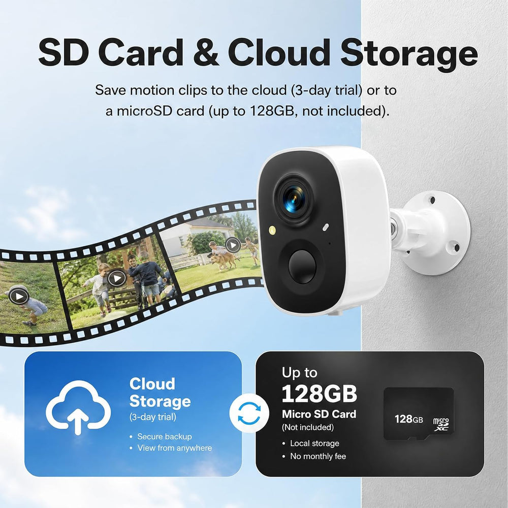 2K Security Cameras Wireless Outdoor,WiFi Cameras for Home Security