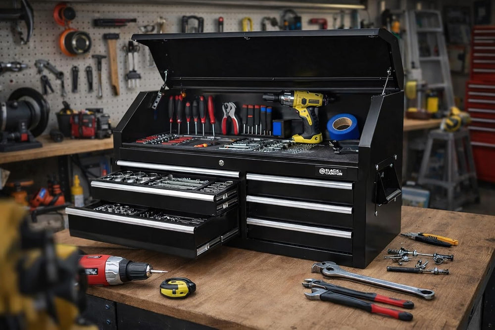 42" Rolling Tool Chest with 6 Drawers - Tool Box with Ball Bearing Slide...