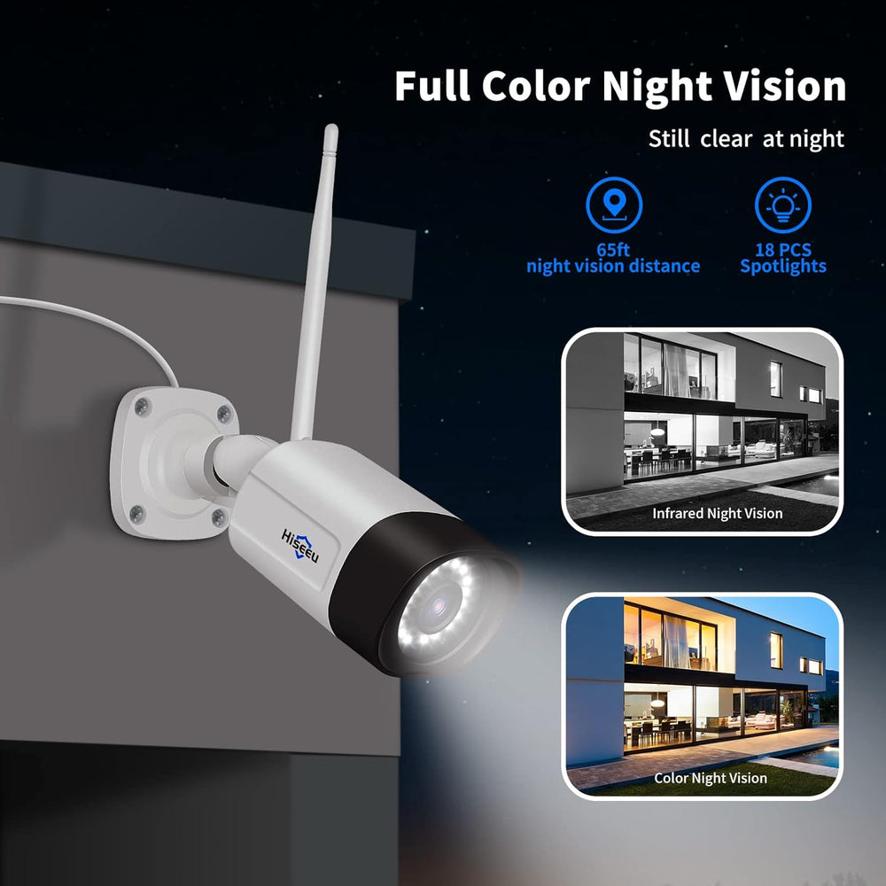 Hiseeu 5MP Cameras for Home Security, Compatible NVR System