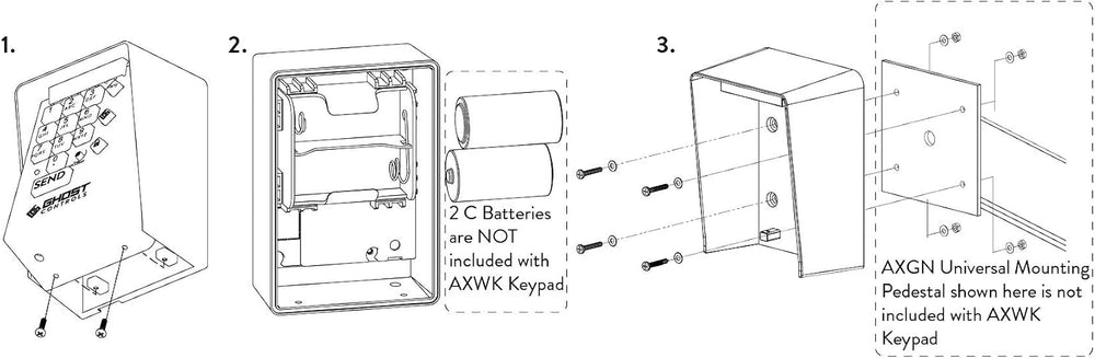 Ghost Controls Premium Wireless Keypad for Automatic Gate Openers - Model AXWK