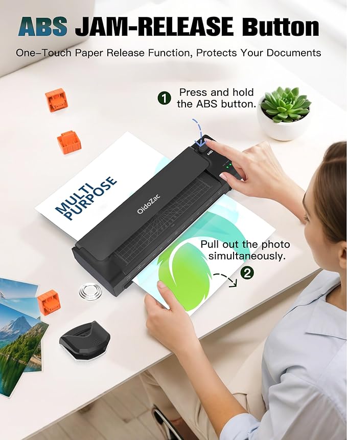 13 Inch Laminator Machine with Auto Paper Feed, Never Jam A3 Thermal & Cold