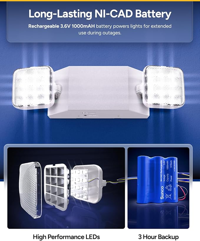 Sunco 6 Pack LED Emergency Lights