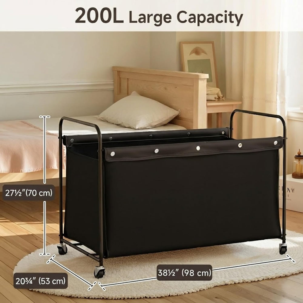 StorageWorks 200L Extra Large Storage Chest with Wheels for Living Room