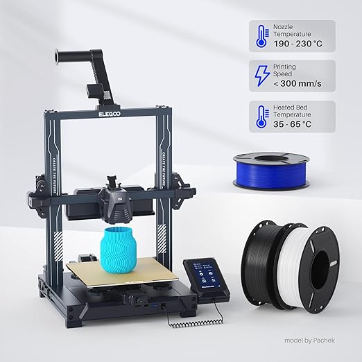 ELEGOO 250g PLA 3D Printer Filament Bundle 1.75mm, 8 Colors Dimensional