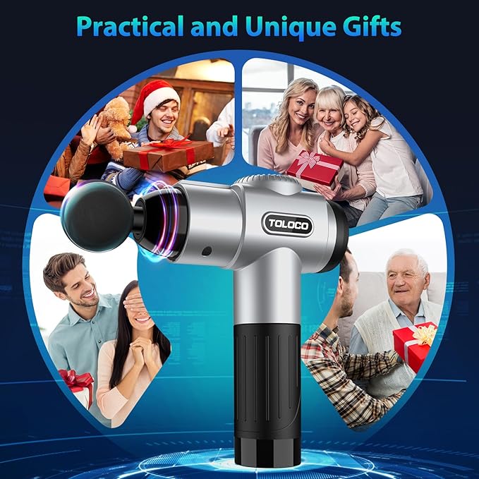 TOLOCO Massage Gun, Muscle Massage Gun Deep Tissue