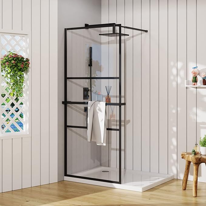 Goodyo 34" x 72" Shower Door Tempered Glass Shower Screen