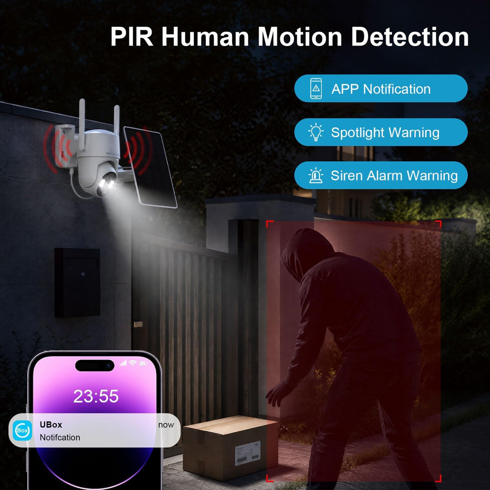 2 Pack WiFi Outdoor Security Camera Wireless, Spotlight Color Night Vision
