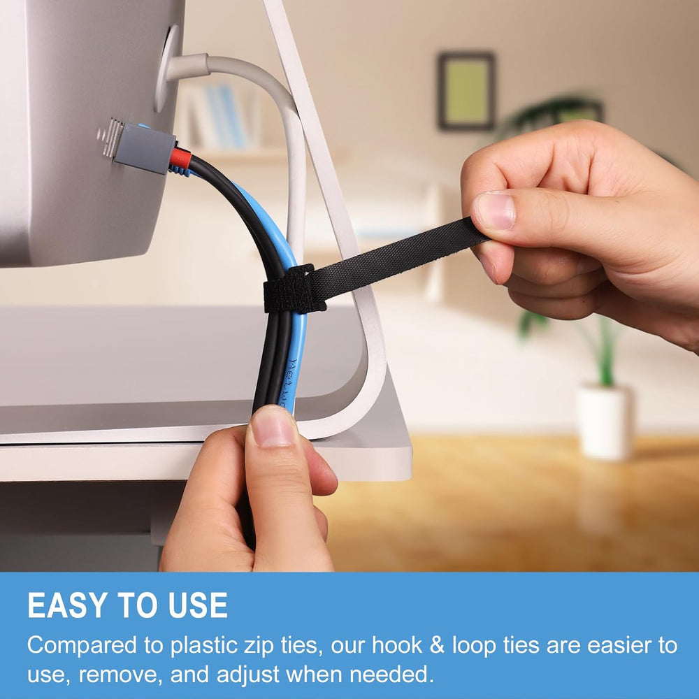 1,000 PCS 8 Inches Reusable Cable Ties | Adjustable Cord Wraps, Cable Straps ...