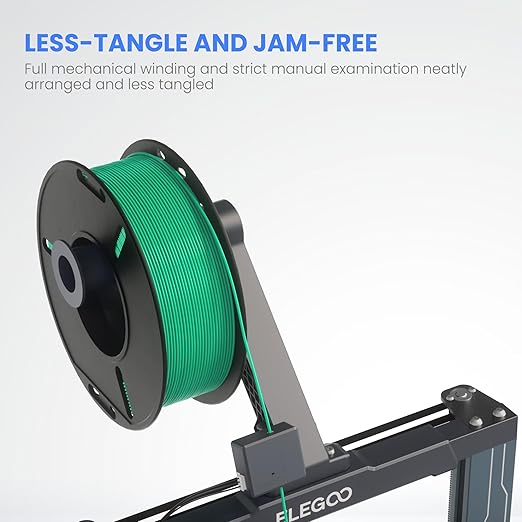 ELEGOO 250g PLA 3D Printer Filament Bundle 1.75mm, 8 Colors Dimensional