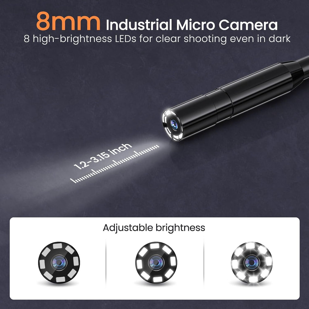BlueSwan Endoscope Camera with Light 4.3" IPS 1080P Borescope