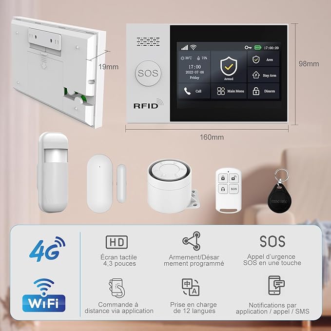 WiFi Wireless Alarm System for Home Security (8pcs)