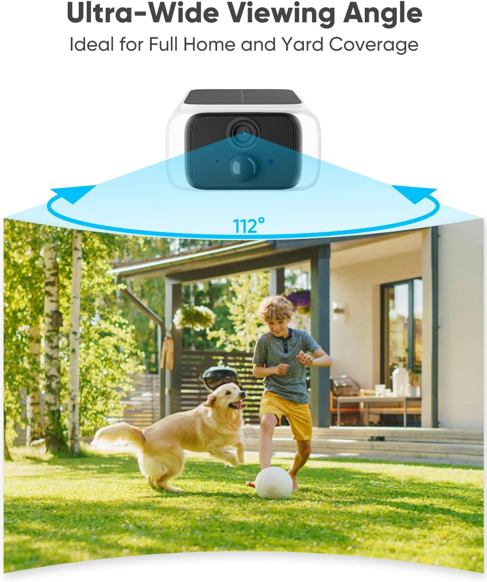blurams 4MP Solar Security Camera, Wireless Security Camera Outdoor