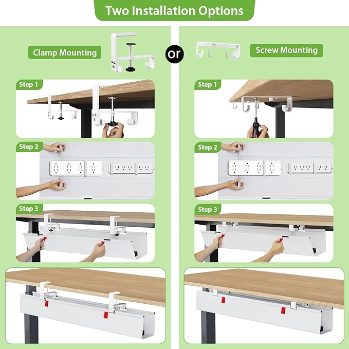KEEGH Large 36" Under Desk Cable Management Tray