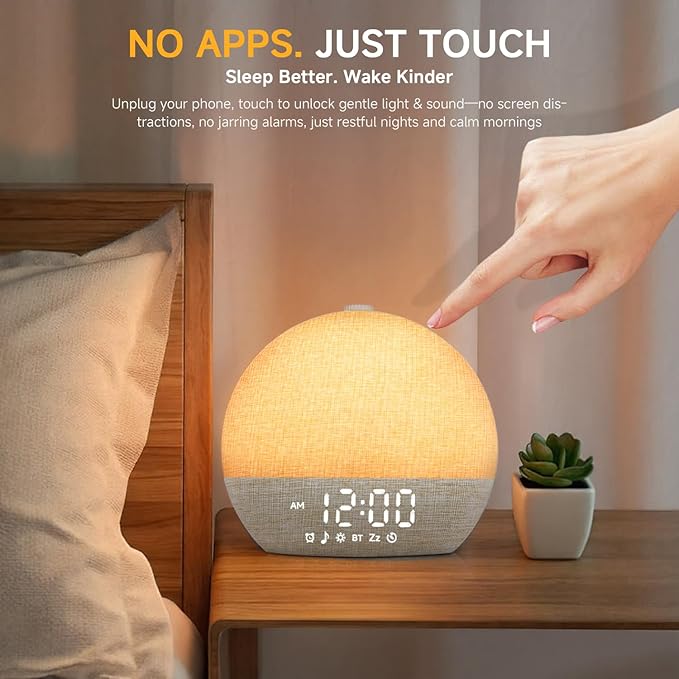 Geuuap Sunrise Alarm Clock White Noise Sound Machine