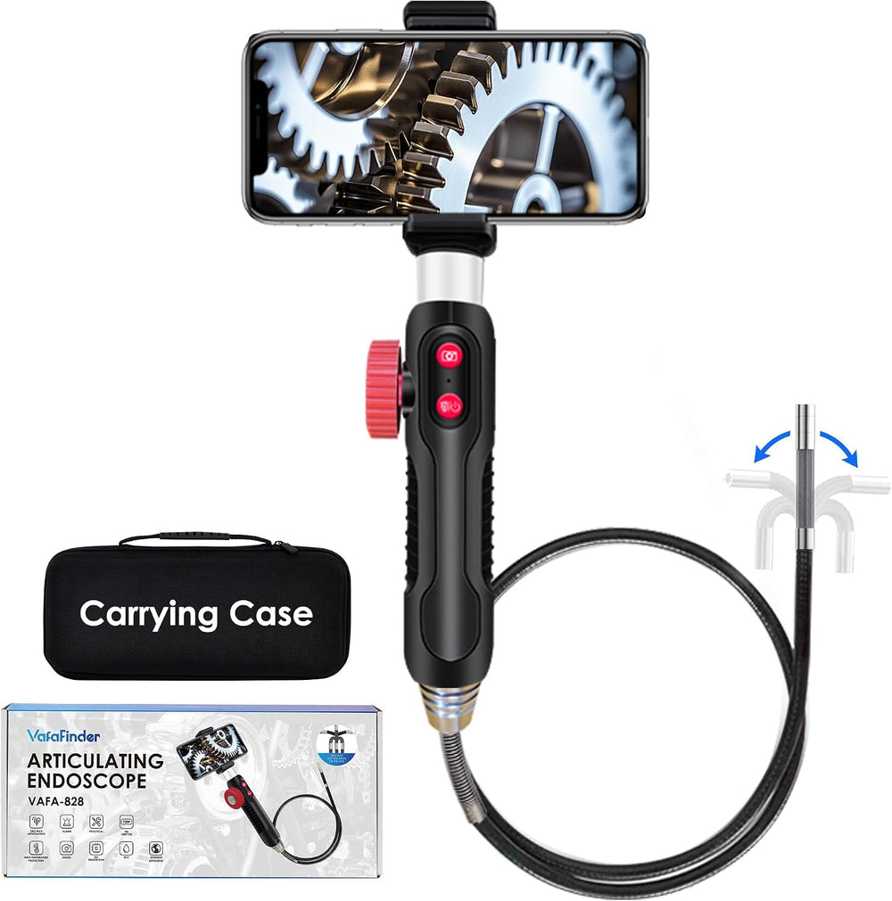 Articulating Borescope 360°Rotation, for Home & Auto Inspection