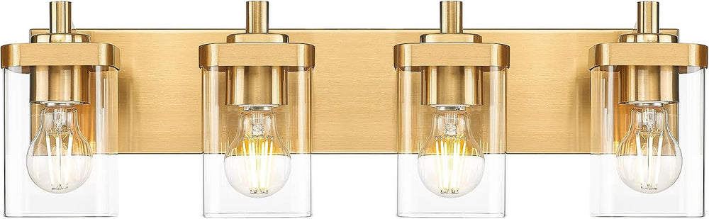 METWET Bathroom Light Fixtures, 4-Light Modern Wall Sconces