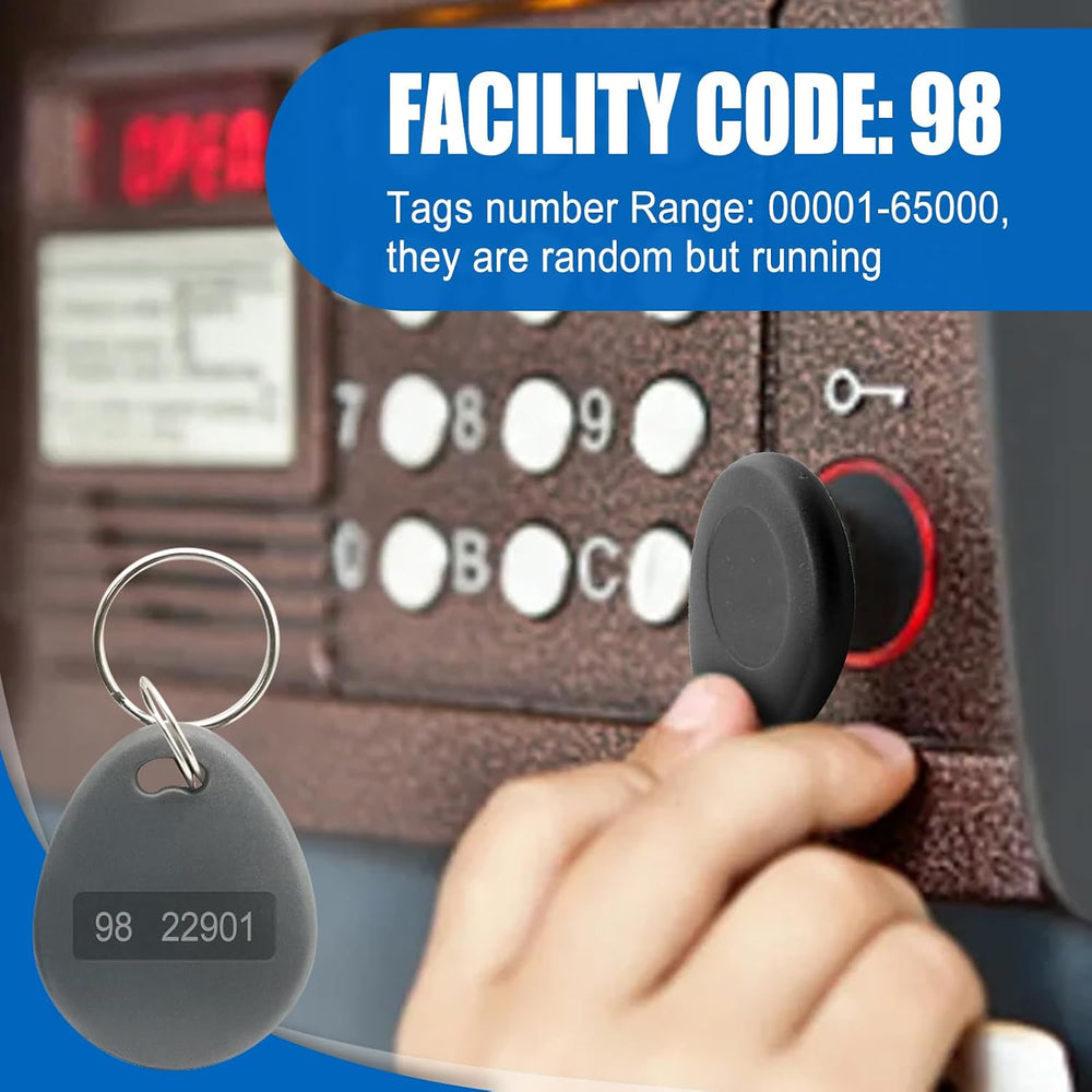 50PCS 26 bit Prox Keyfobs Proximity Fob Frequency 125KHZ H-ID Compatible with...