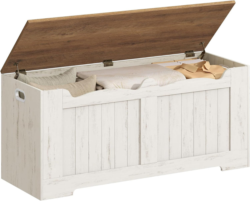 Hzuaneri 43 inches Farmhouse Storage Chest | 55 Gal | Retro White