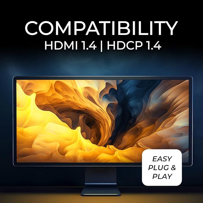 OREI 4K HDMI Extender Over IP CAT6-4K@30Hz One to Many Upto 400 Feet, Loop Out