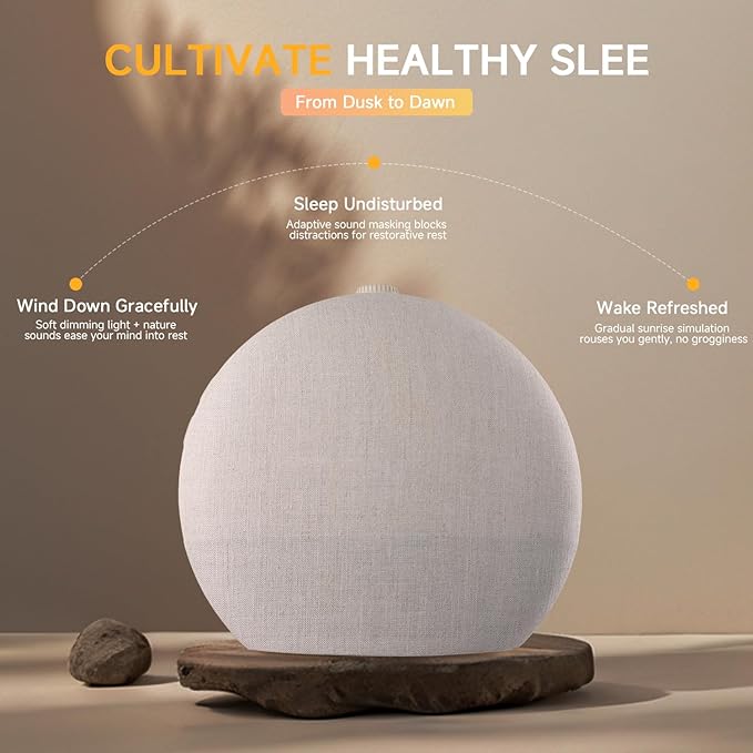 Geuuap Sunrise Alarm Clock White Noise Sound Machine